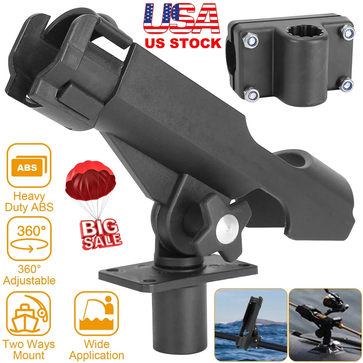 Rottco Boat Fishing Pole Rod Holder