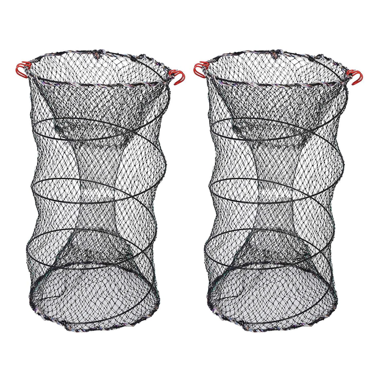 Rottco 2Pcs Crab Trap Bait Nets Shrimp Prawn Crayfish Lobster Bait