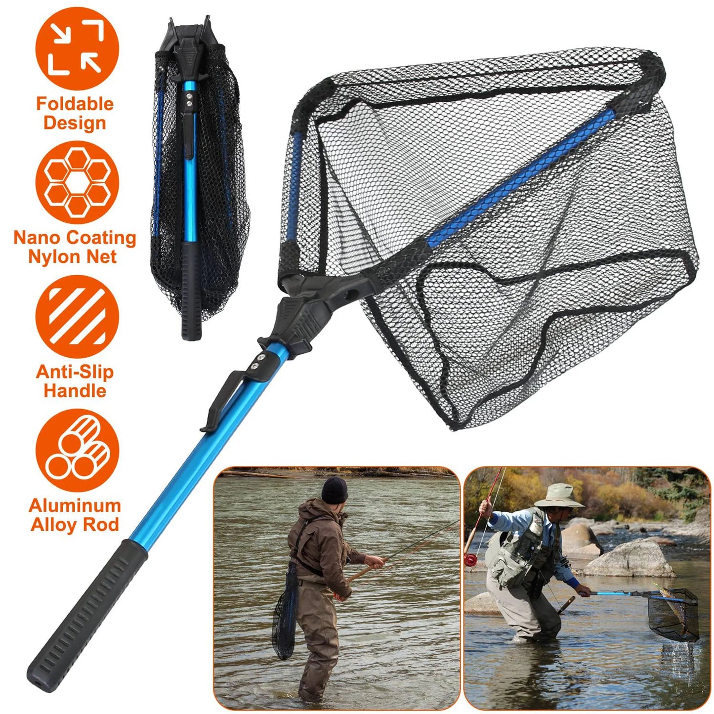 Rottco Foldable Fishing Net
