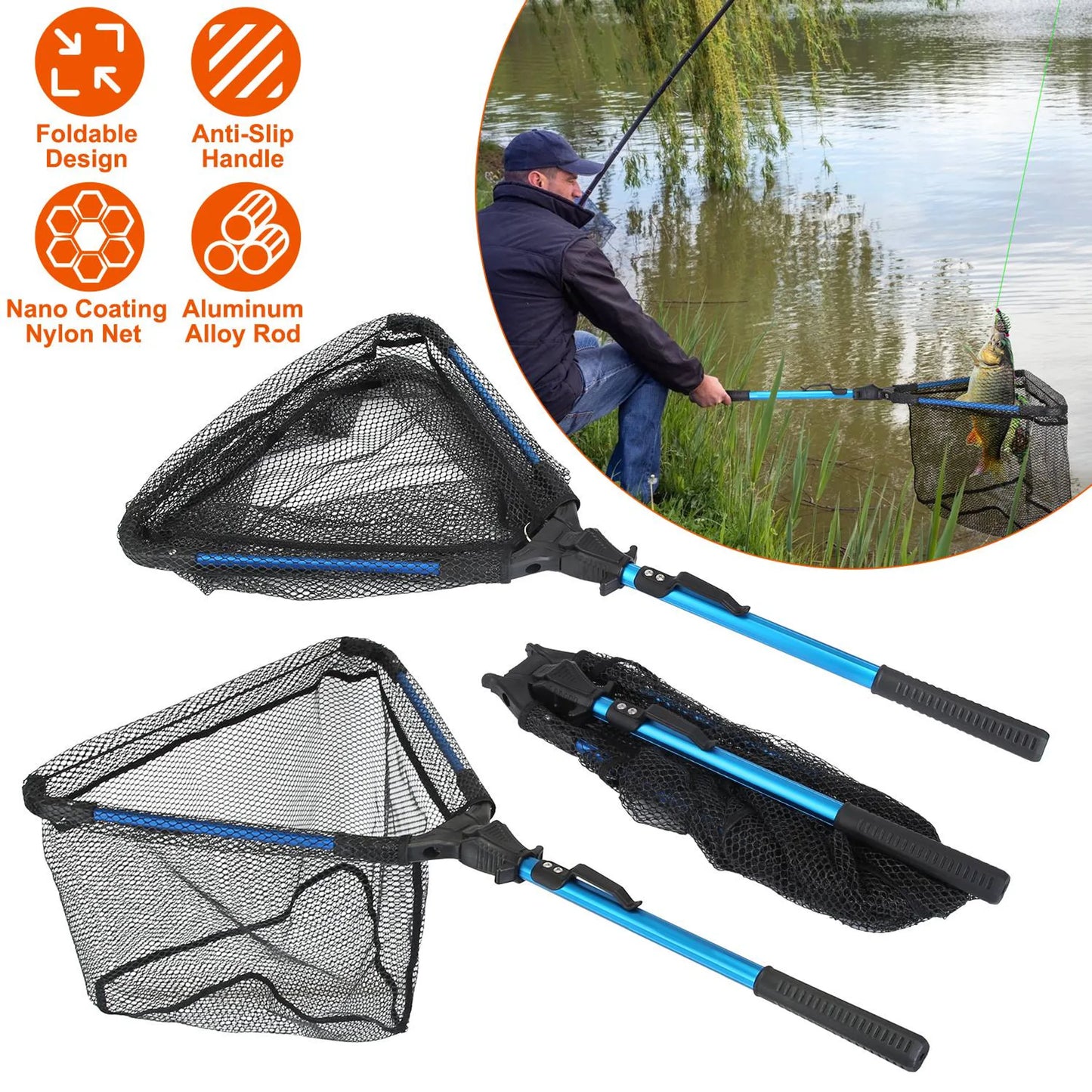 Rottco Foldable Fishing Net