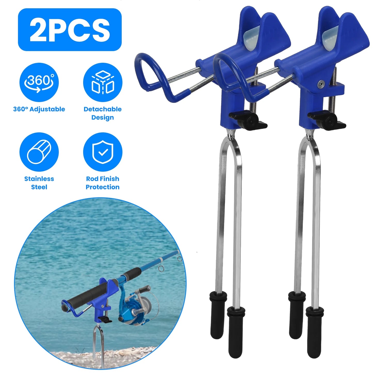 Rottco 2Pcs Fishing Rod Holders