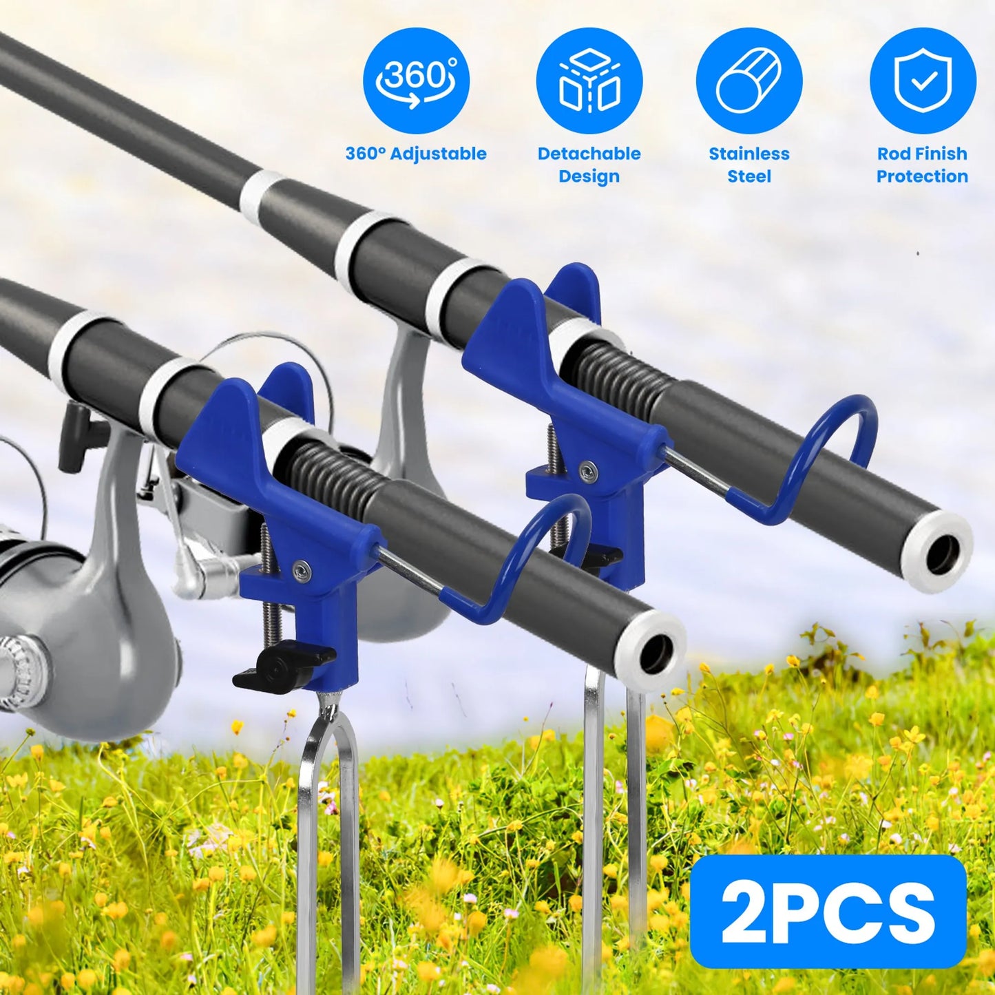 Rottco 2Pcs Fishing Rod Holders