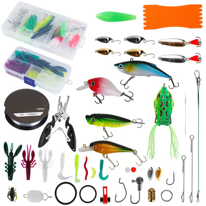 Rottco 383Pcs Fishing Lures Tackle Box