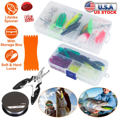 Rottco 383Pcs Fishing Lures Tackle Box